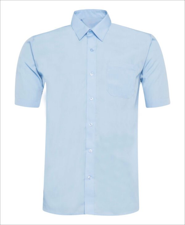 Blue-short-sleeve-shirt